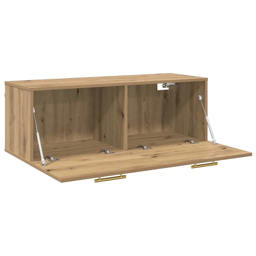 Armadietto a muro rovere artigianale 100 x 36.5 x 35 cm