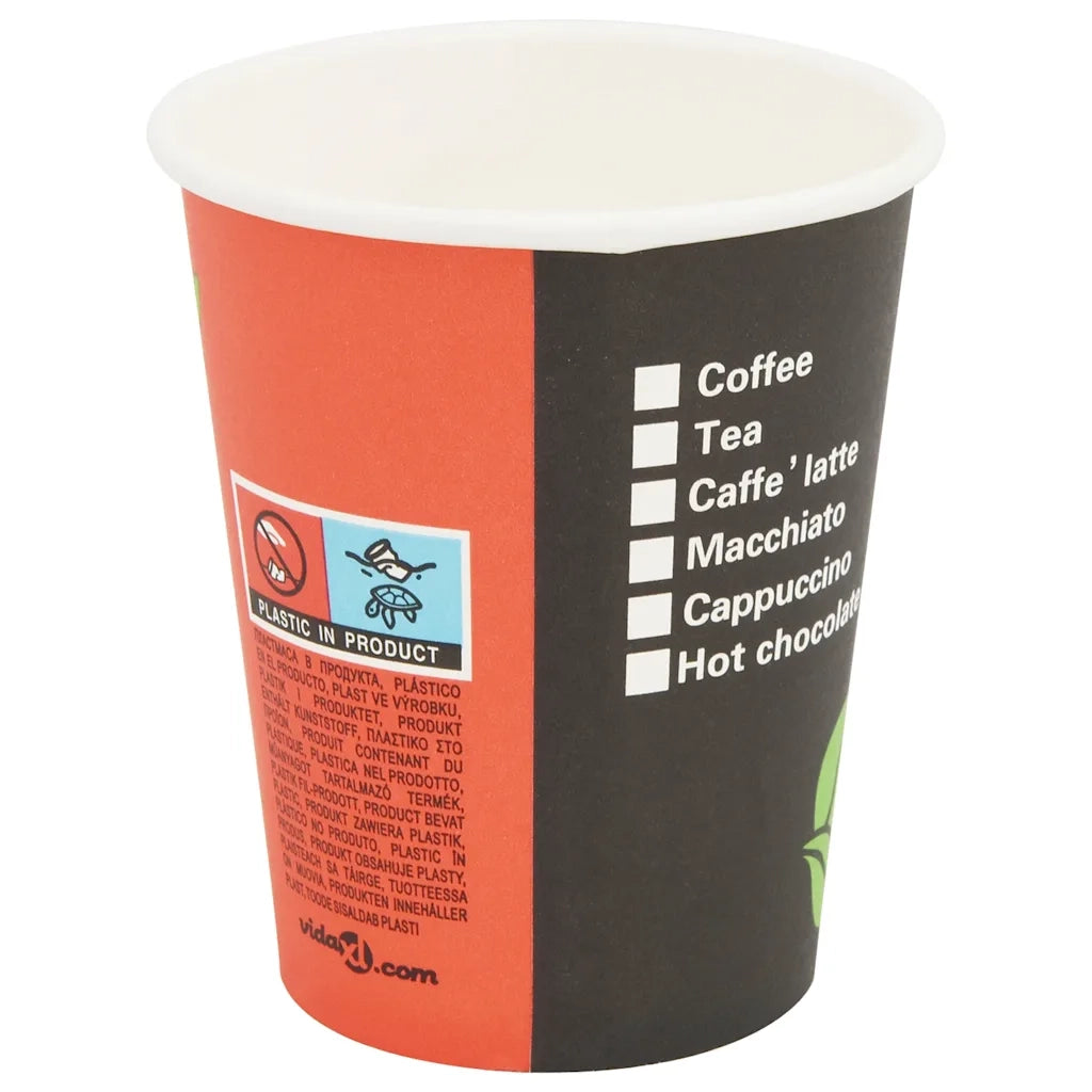 Tazze da Caff¨¨ in Carta con Coperchi 1000 pz 8oz 240 ml CFW4016107