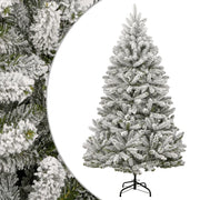 Albero Natale Artificiale Incernierato con Neve Fioccata 210 cm