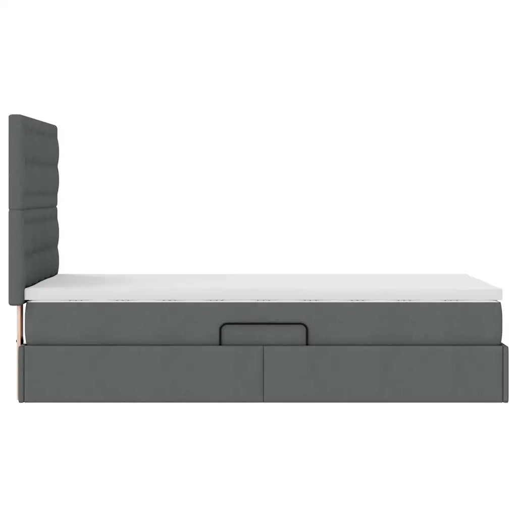 Letto con contenitore e materasso Grigio scuro 90 x 200 cm 3371881