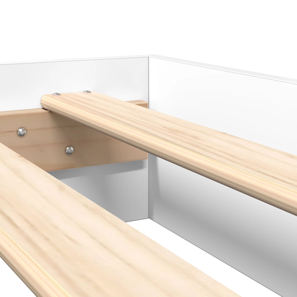 Letto a scaffale bianco 180x200 cm in legno ingegnerizzato