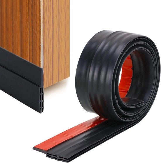 Afdichtamento porta 1 metro nero - stopper per rumore contro insetti polvere - afdichtamento in silicone per isolamento acustico e isolamento termico