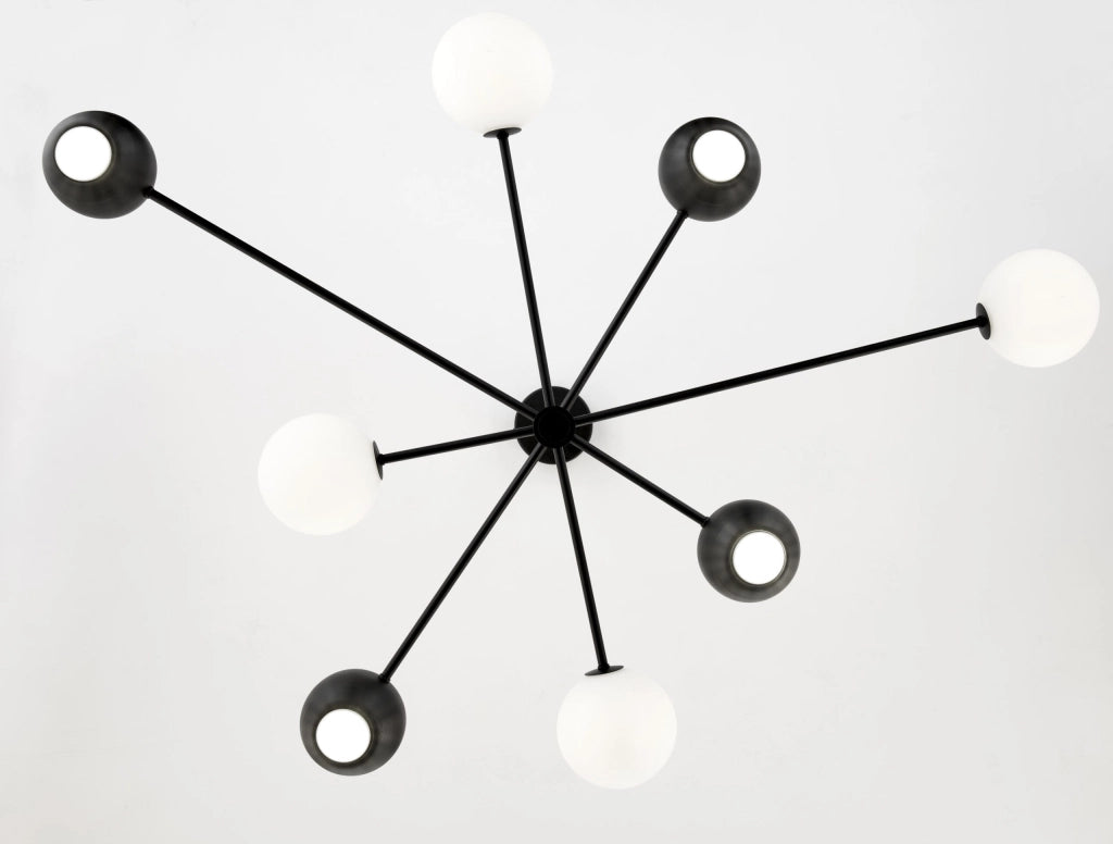 Lampada a sospensione MOKA nera 8 luci G9/GU10 Jupiter