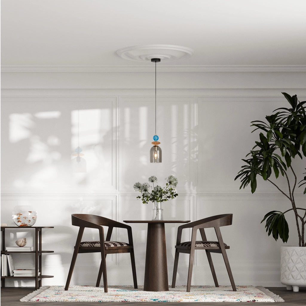 Sospensione Tropea vetro fumé E27 1 luce Light Prestige