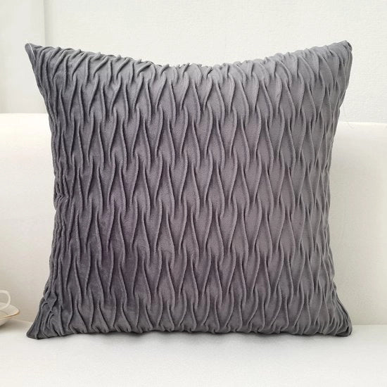 Decorativo cuscino copri cuscino a quadretti con testura, moderno, 18x18 pollici, 2 pacchi, grigio scuro, 45*45cm