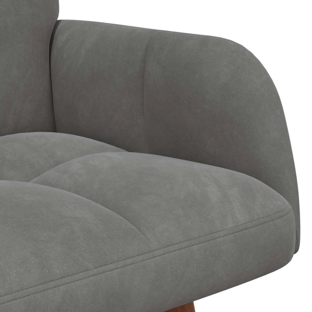 Sofa a Due Posti Grigio scuro 115 x 61 x 87 cm Velluto