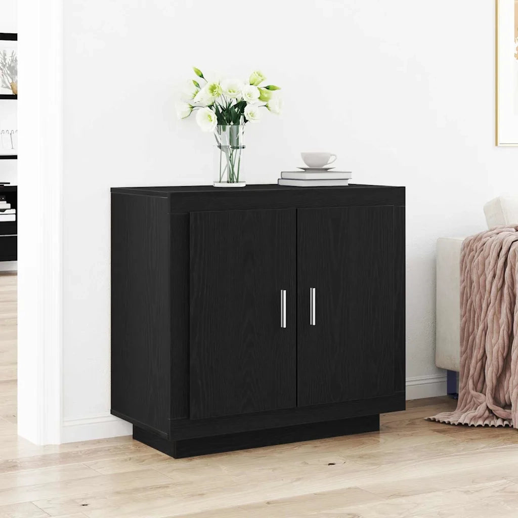 Credenza Rovere Nero 80 x 40 x 75 cm Legno multistrato 862749