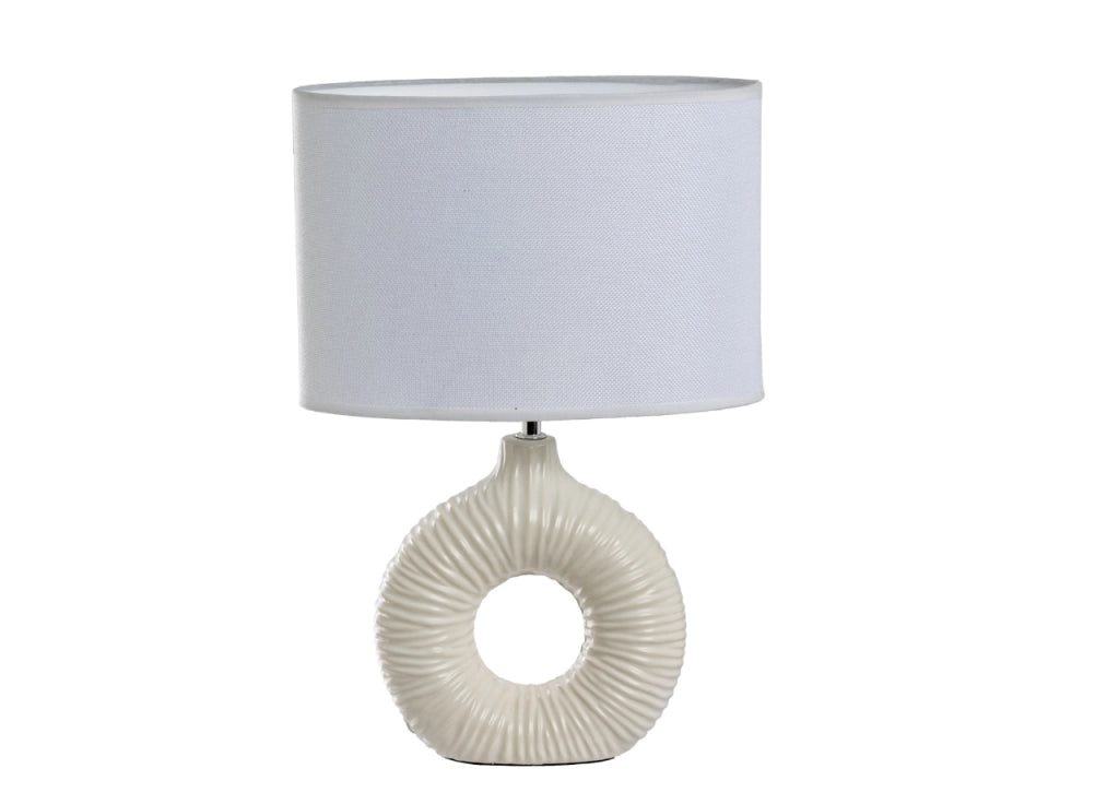 Lampada Da Tavolo Comodino Ricaricabile Accensione On/Off Modello Idra - Lampada - Bianco