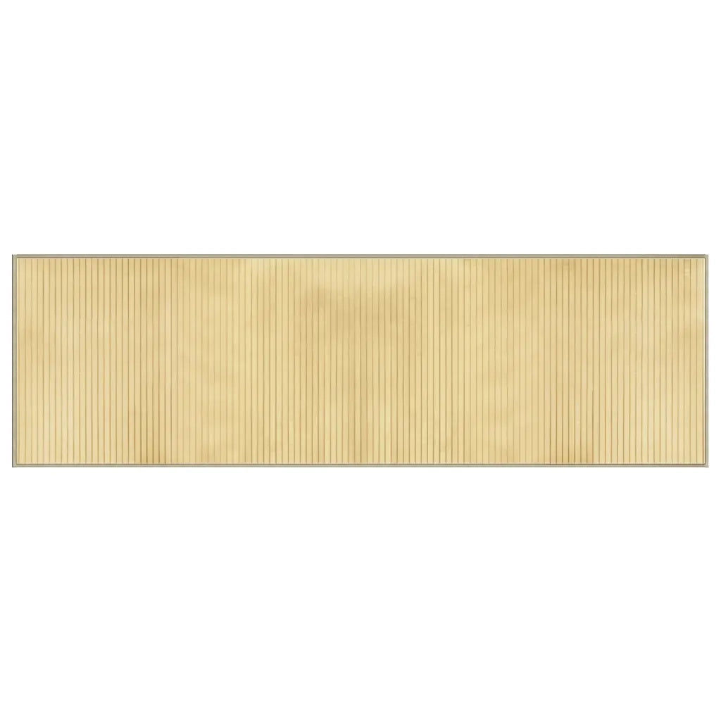 vidaXL Tappeto Rettangolare Naturale Chiaro 60x200 cm in Bambù