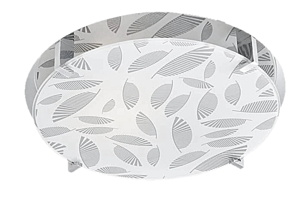 Plafoniera Candellux Fikus 30cm vetro bianco cromo E27