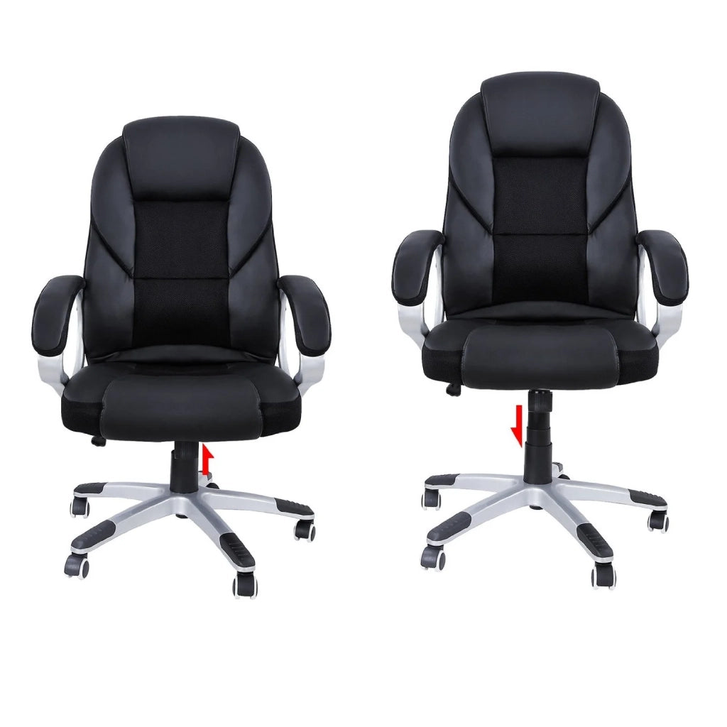 Sedia da ufficio ergonomica classica nera 150 kg max 0512009