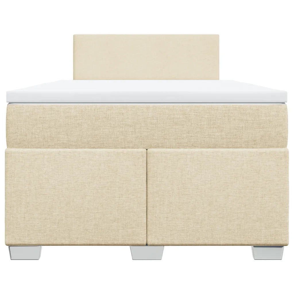 Giroletto a Molle con Materasso Crema 120x190 cm in Tessuto 3285825