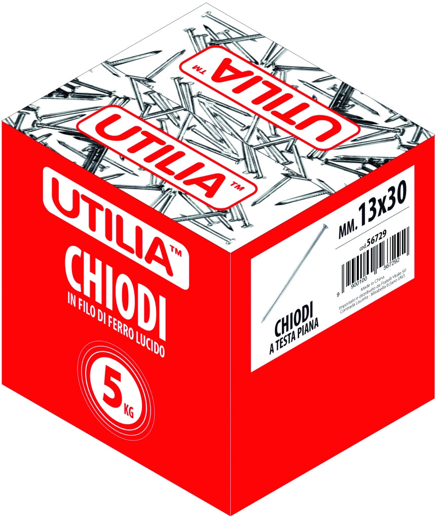 Utilia CHIODO A TESTA PIANA  mis. 7x20 mm. 5.00 kg