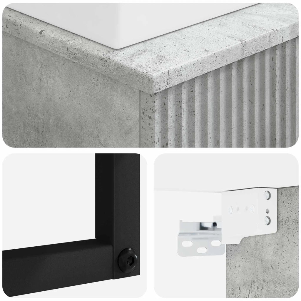 Lavabo da Parete Grigio Cemento 40 x 41 x 39 cm CFW7798062