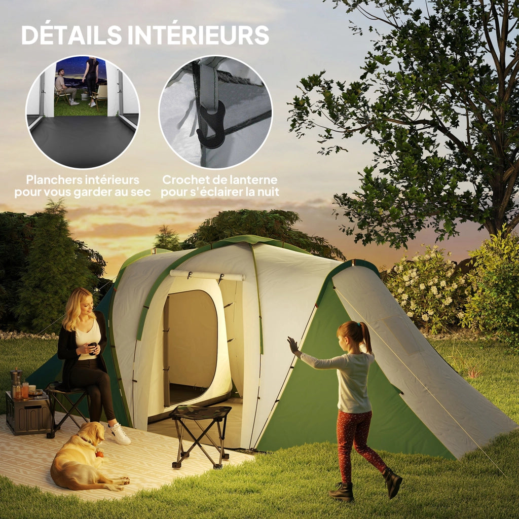 Tenda da campeggio 4-6 persone impermeabile ¨C zephmum ¨C 555x225x190 cm