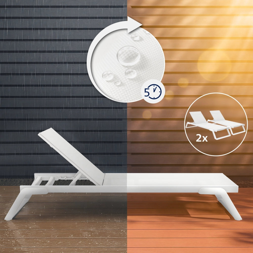 2er Set Sonnenliege Tropic