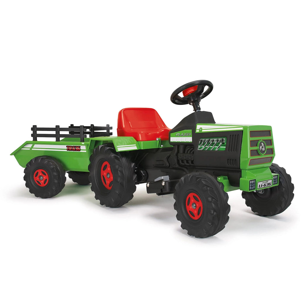 Trattore Elettrico per Bambini 6V Acceleratore a Pedale Fino a 2–3 km/h Verde