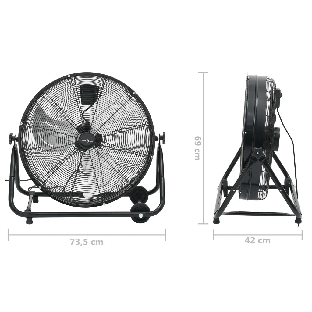 Ventilatore da Pavimento 60 cm 180 W Nero