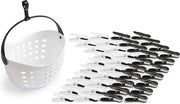 Set di Clip per la Manutenzione di Abiti Kunststof Soft Clips per la Pulizia 40 pezzi Bianco e Nero