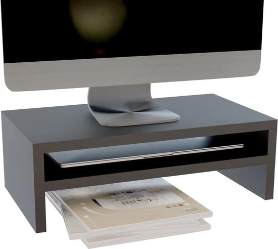 Altezza Regolabile per Doppio Monitor, Stand Riser in Metallo