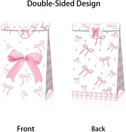 Borse di regalo 12 pezzi - Rosa con cerniera - Etichette sigillanti - Borse di favola - Borse di buonuscita - Decorazioni per feste - Borse di buonuscita personalizzate