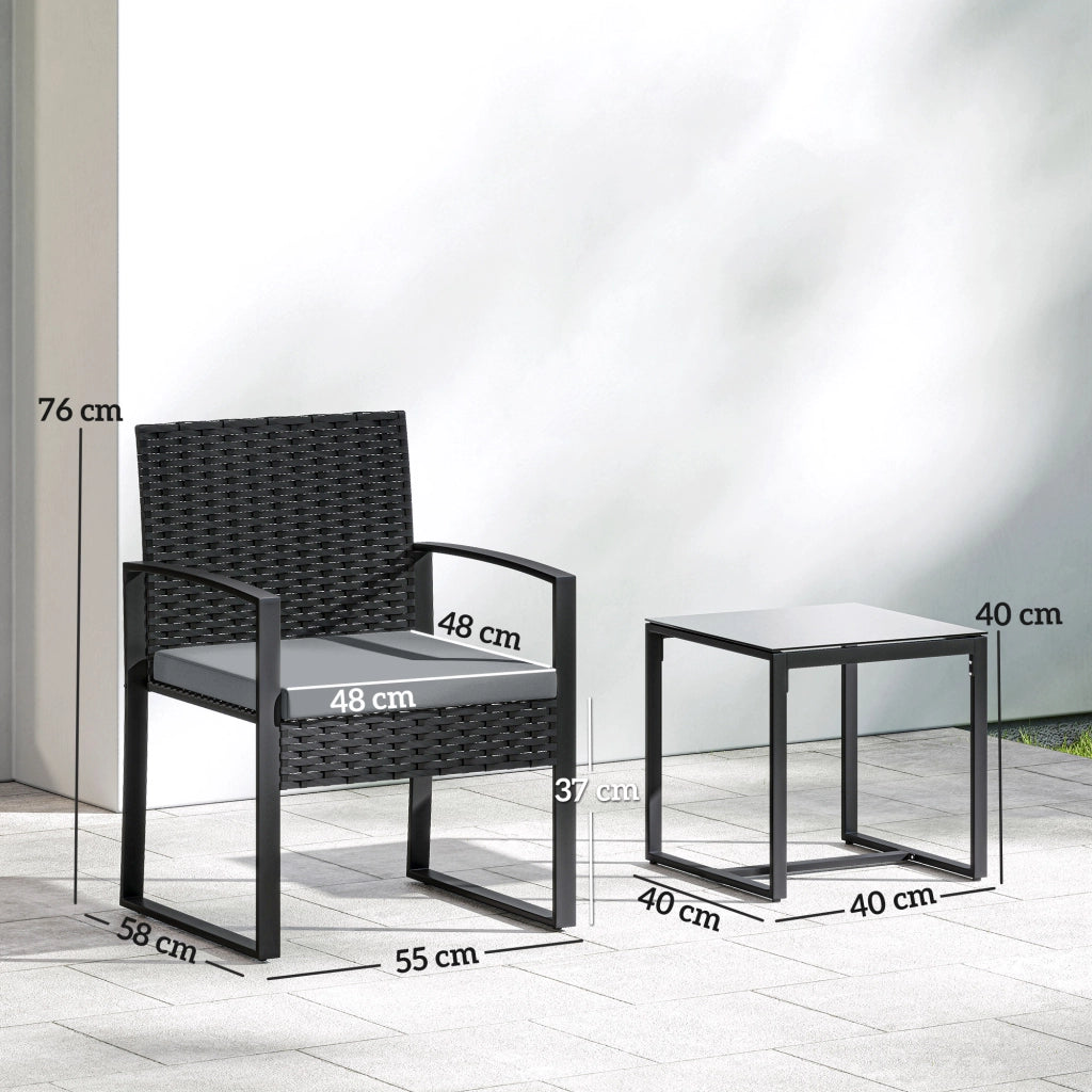 Set Giardino Rattan Sintetico ¨C Zephmum ¨C Grigio, Polipropilene, 6 Pezzi con Cuscini