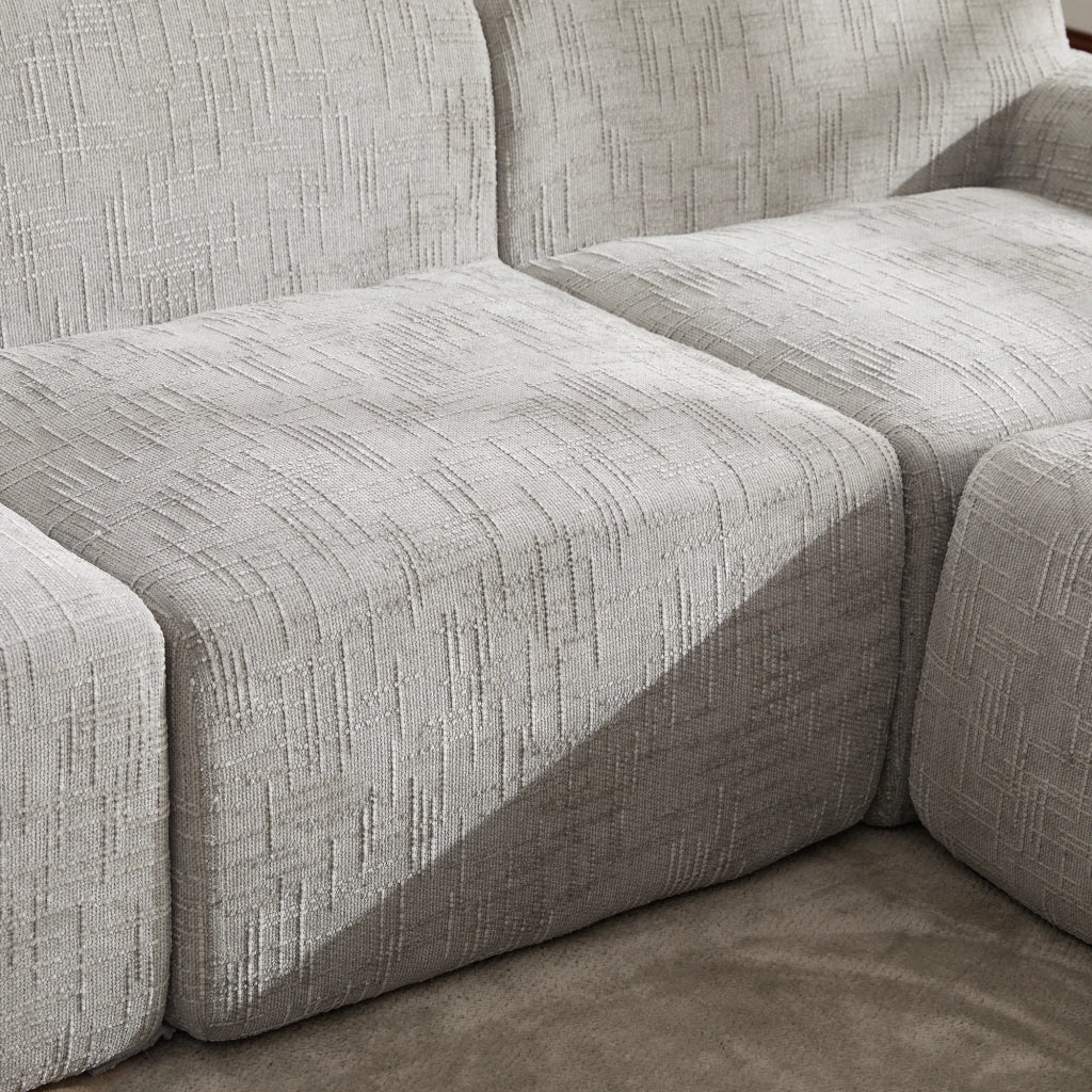 Divano senza struttura in chenille grigio