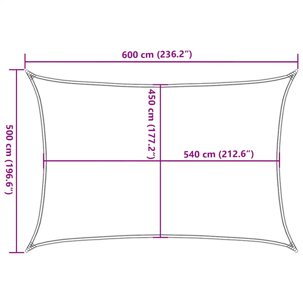 Vela Parasole 160 g/m² Verde Scuro 5x6 m in HDPE 311466