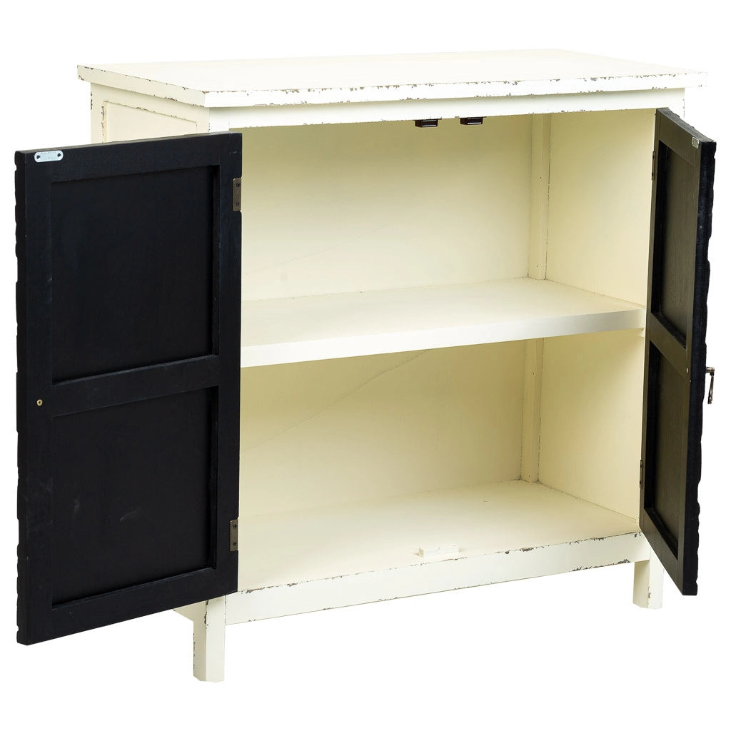 Credenza in legno con 2 porte 83,5x38x82,5