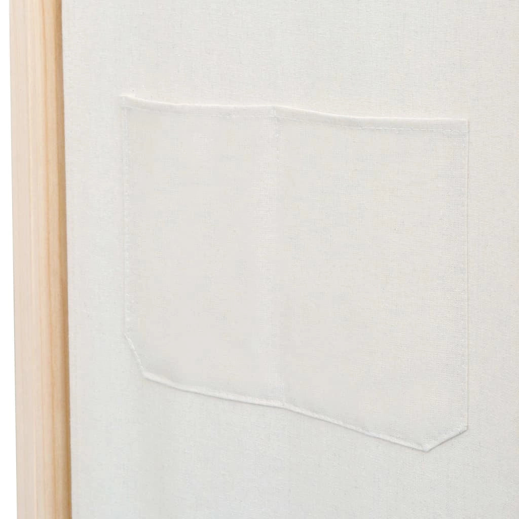 Paravento divisorio divisorio mobile decorativo 4 pannelli crema 160x4 cm tessuto 0802081
