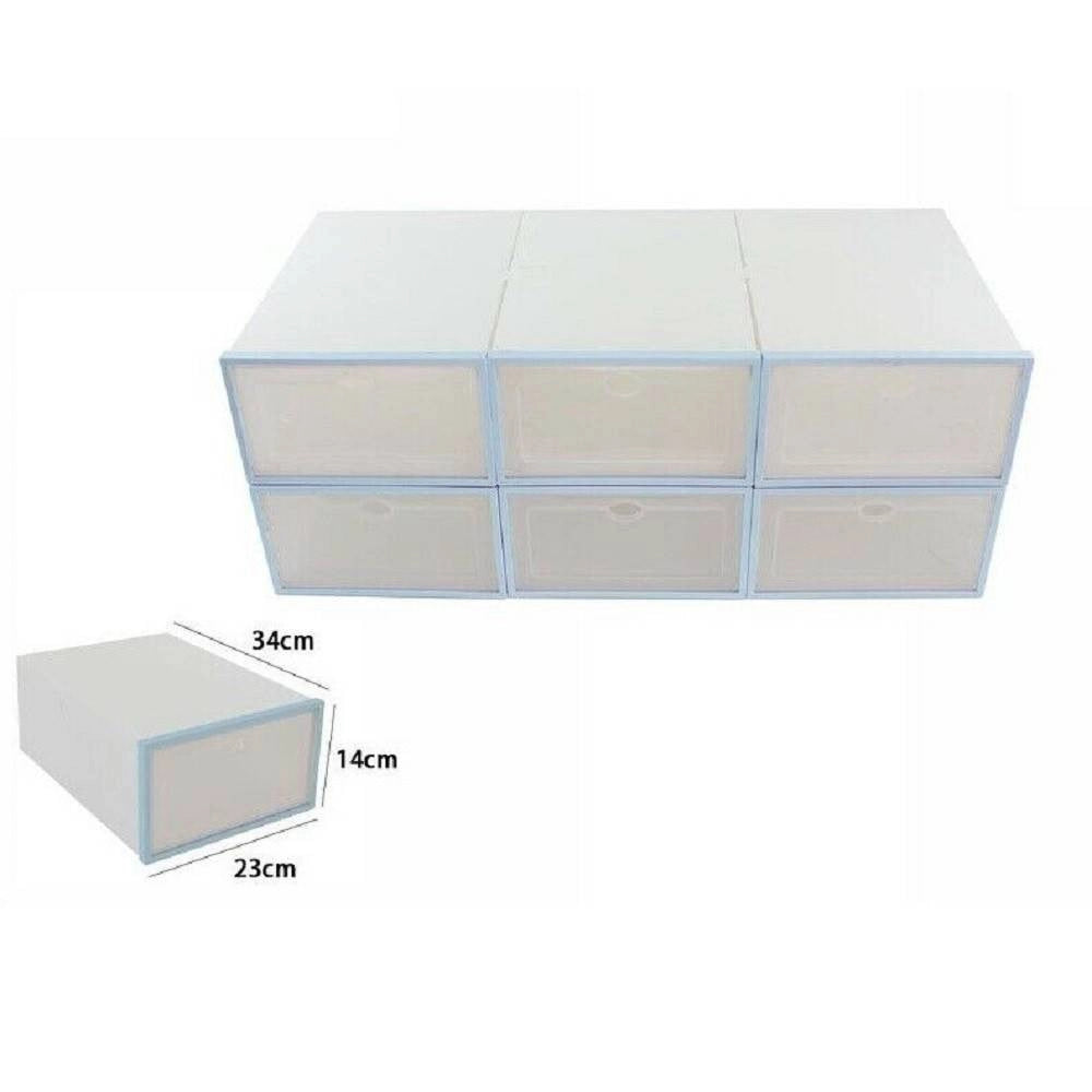 Trade Shop - Organizer Porta Scarpe A Cubi 6 Scomparti 6 Paia Box Contenitore Scarpiera 70521 -