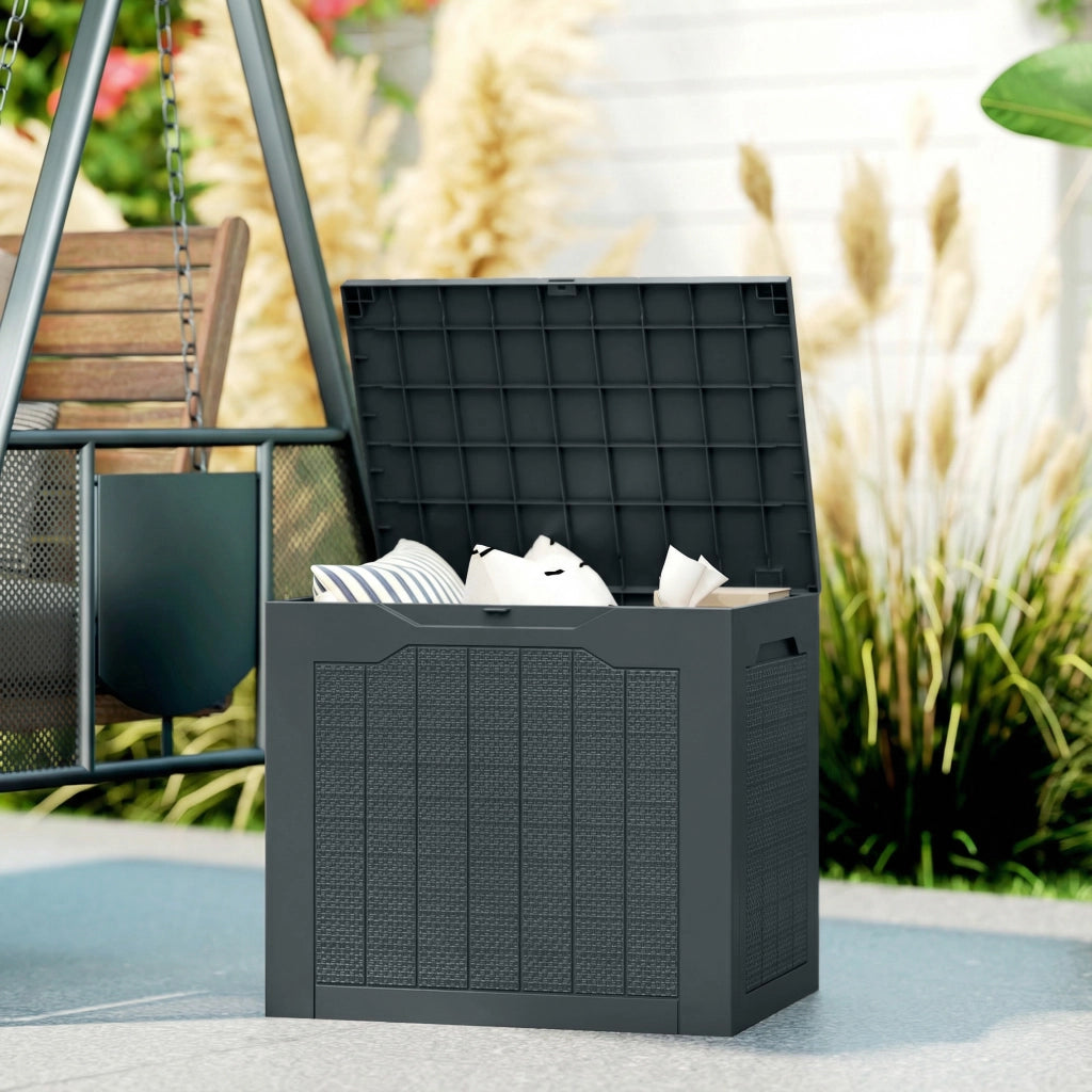 Coffre da giardino 93L ¨C zephmum ¨C 56x41x50 cm grigio scuro