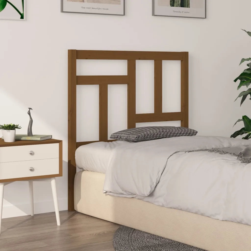 Testiera per Letto ambra 80,5x4x100cm in Legno Massello di Pino 818948