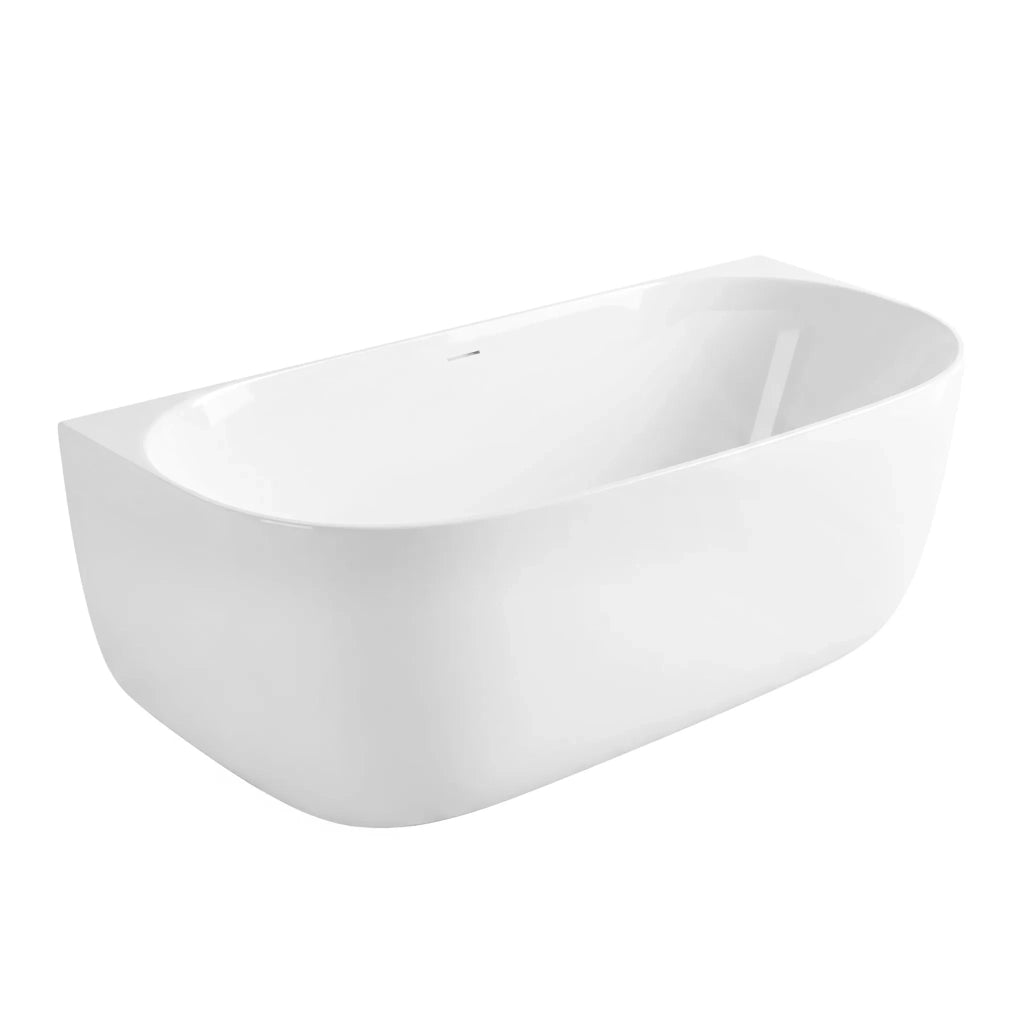 Vasca Bagno A Parete Rea Eris 150cm Copritappo bianco
