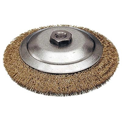 SPAZZOLA ACCIAIO CONICA + FILETTO CEBO - MM 120 F.M14- 2 pezzi