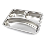 Piatto - 3 Scomparti - Acciaio Inox - Lavabile in Lavastoviglie
