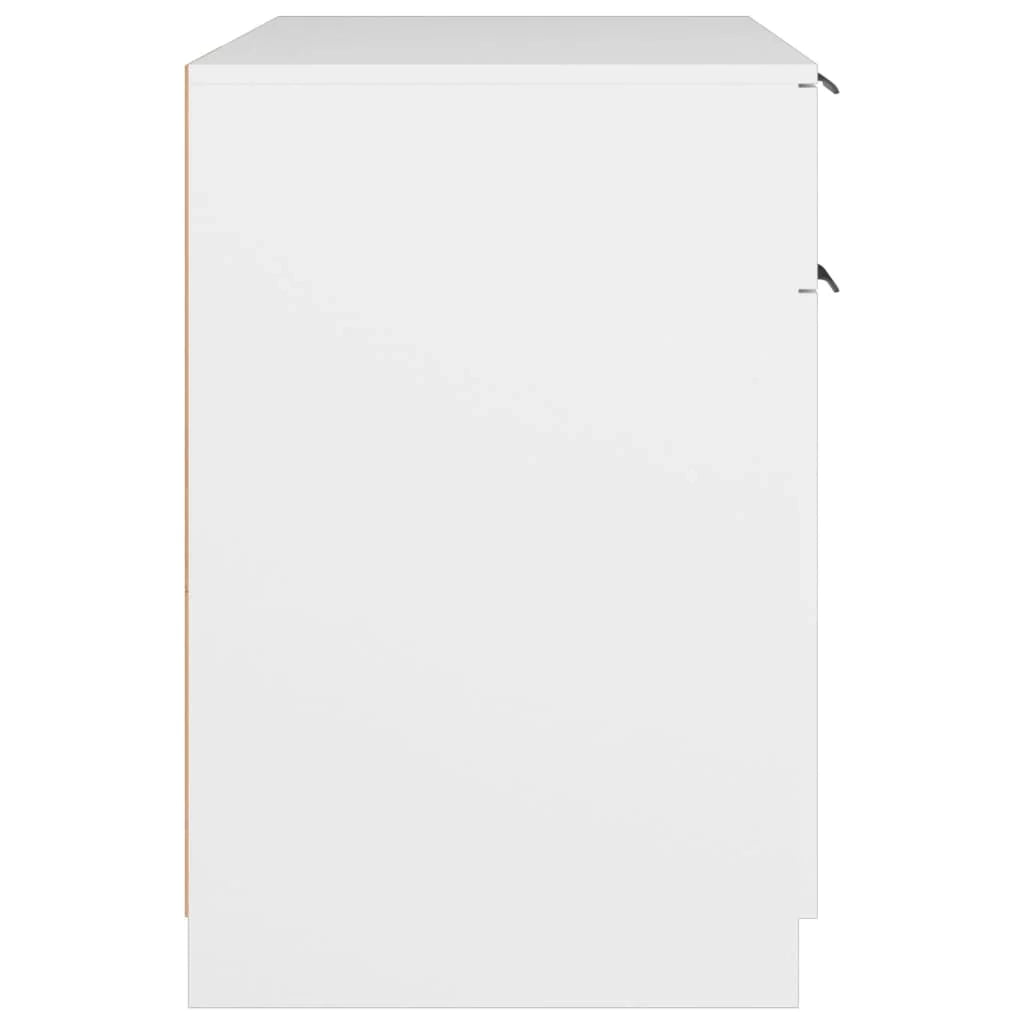 Scrivania tavolo postazione di lavoro mobile per computer studio 100 x 50 x 75 cm legno ingegnerizzato bianco 02_0023497