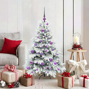Albero di Natale artificiale con 150 LED Bianco 120 cm PE e PVC 3397594