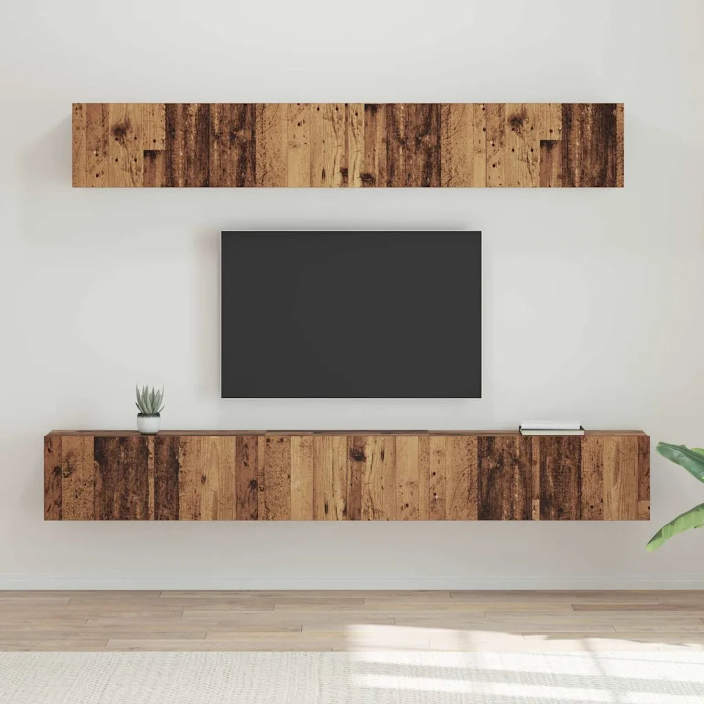 Set mobile TV 5 pcs Legno vecchio Legno multistrato