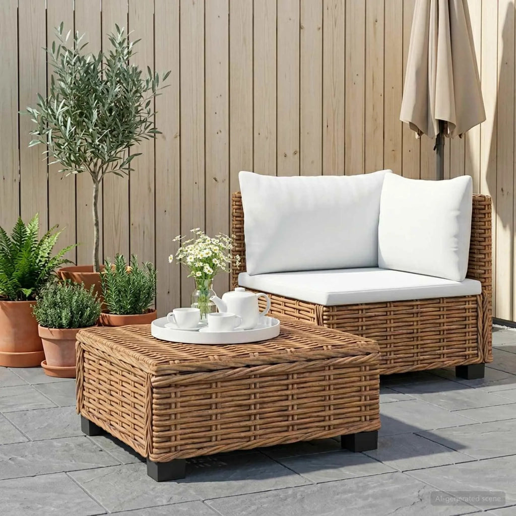 2 pz Set Lounge in Rattan con Cuscini GENDT Rattan naturale 42034403