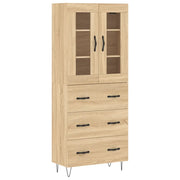 Credenza | Madia | Buffet da pranzo | Armadio da pranzo Rovere Sonoma 69,5x34x180 cm in Legno Multistrato