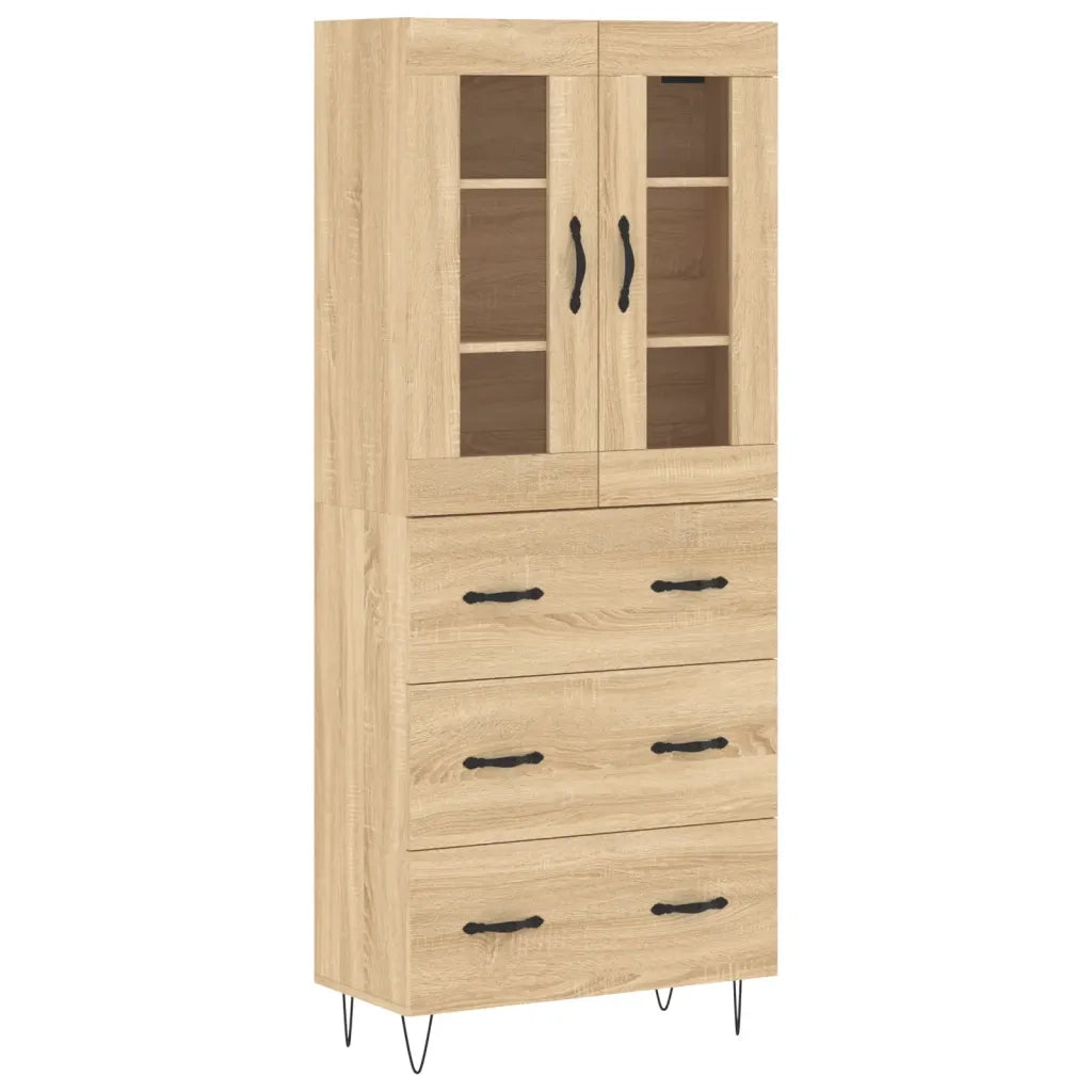 Credenza | Madia | Buffet da pranzo | Armadio da pranzo Rovere Sonoma 69,5x34x180 cm in Legno Multistrato
