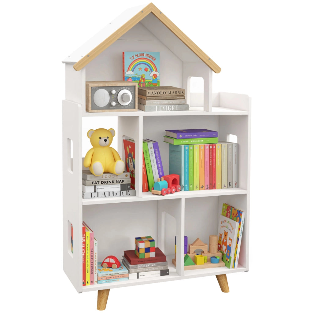 Scaffale per giocattoli bambini ¨C zephmum ¨C 65x25x108,5 cm bianco