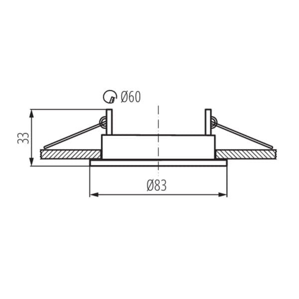 Plafoniera Kanlux ALOR 26791 nera tonda GU10 35W 1L