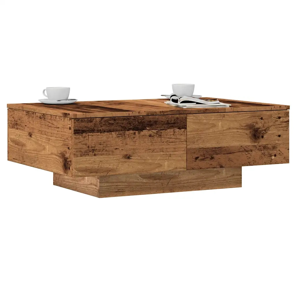 Tavolino da Salotto-Tavolino da soggiorno-Tavolo Legno Antico 90x60x31 cm Legno Multistrato