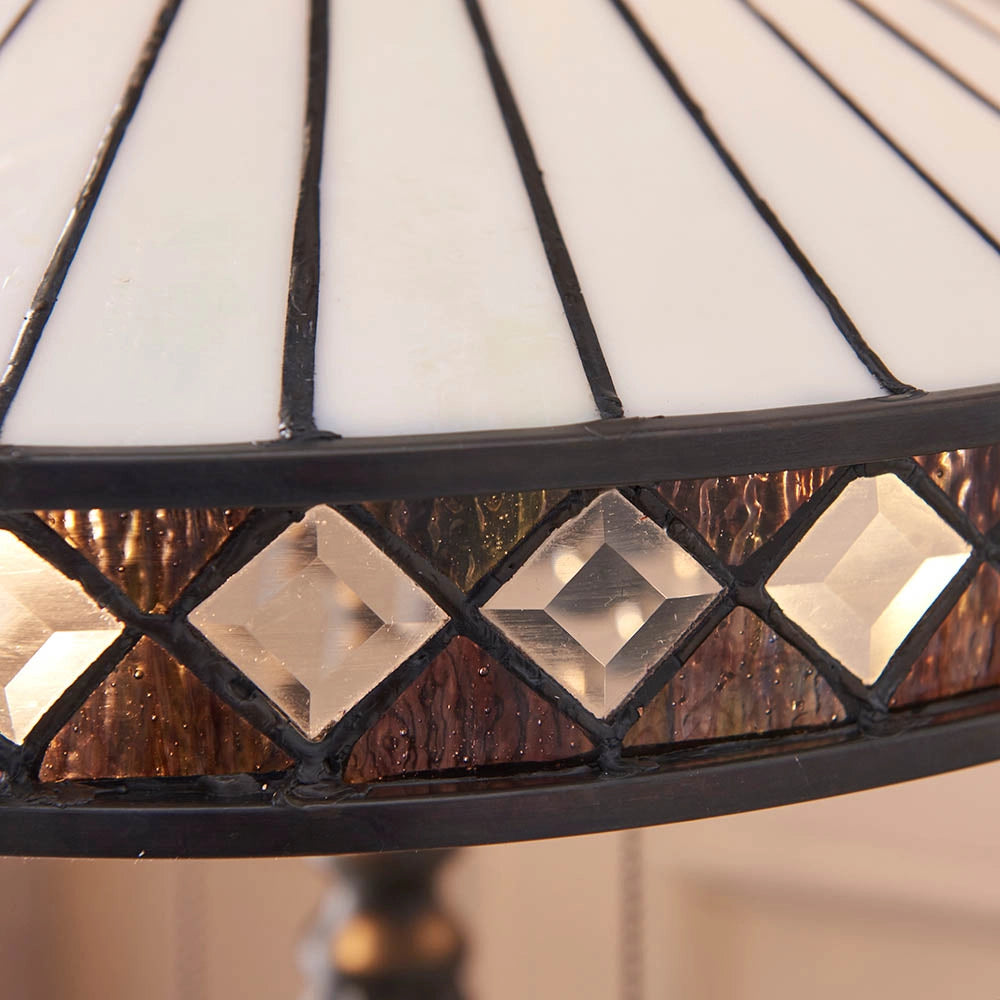 Lampada da tavolo Tiffany FARGO vetro 2xE27 60W multicolore
