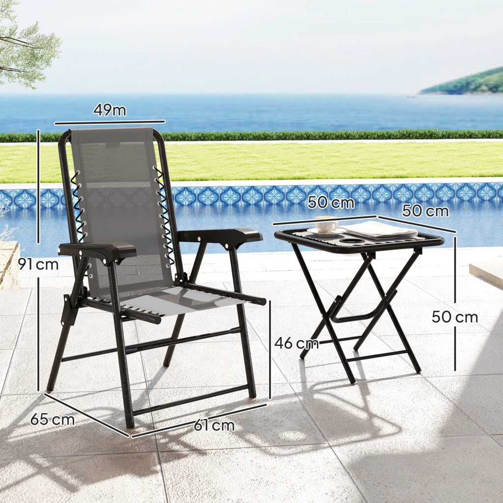 Set Bistrot 3 Pezzi in Acciaio ¨C zephmum ¨C Grigio Scuro