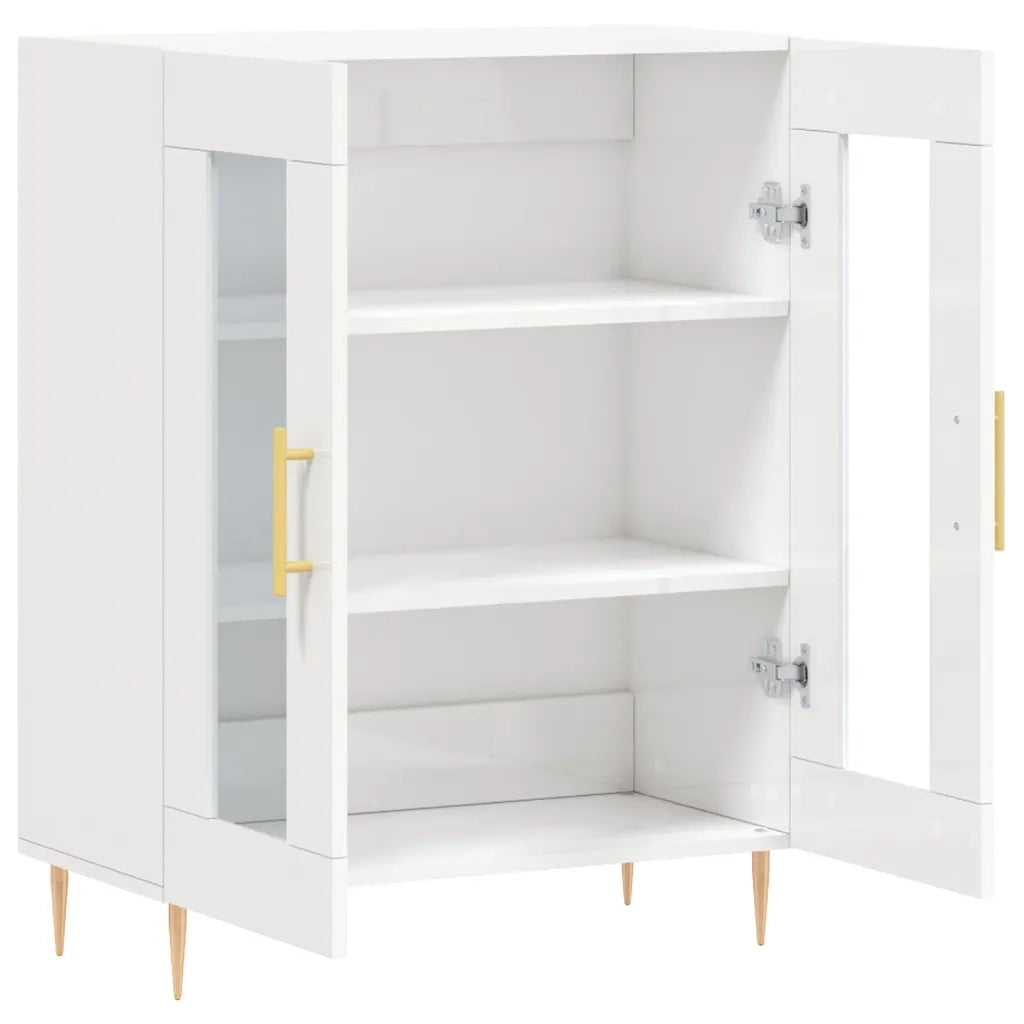 Credenza 69,5x34x90 cm in Legno Multistrato Bianco Lucido 827774