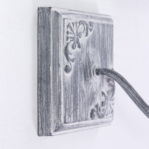 Applique da Parete 13x23xH19 cm in MDF Design Shabby Grigia