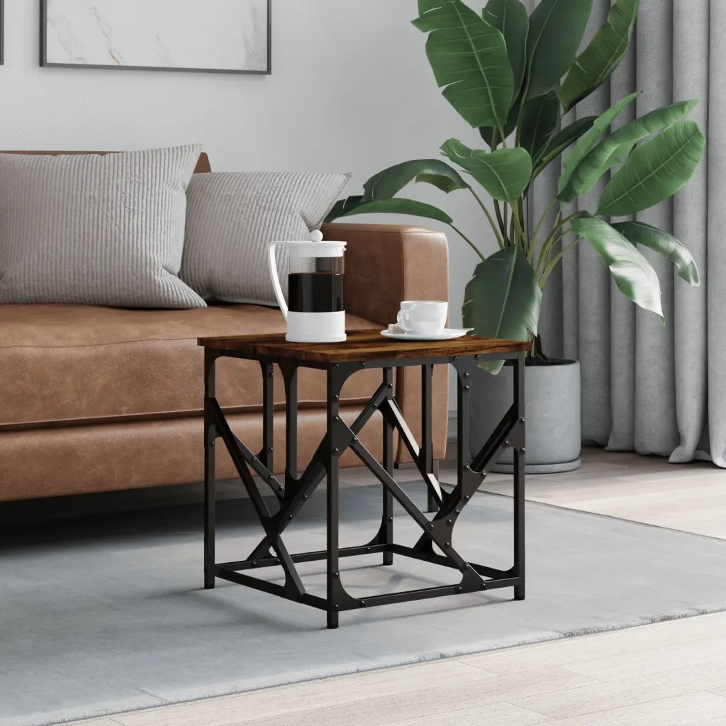 Tavolino da salotto | Tavolino da caff¨¨ | Tavolino da Soggiorno Rovere Fumo 45x45x47,5 cm Legno Multistrato